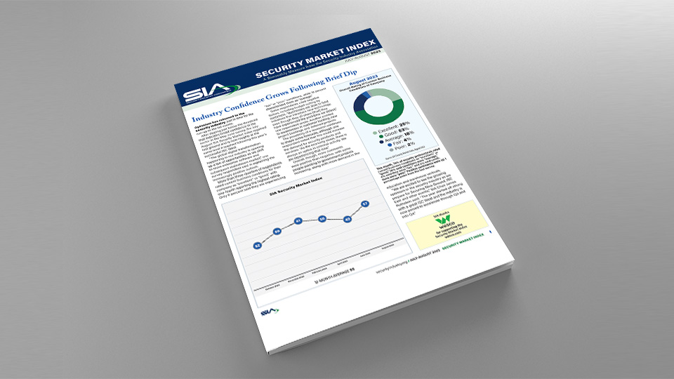 SIA’s Most Recent Security Index Report Shows Increasing Confidence in Industry’s Current State